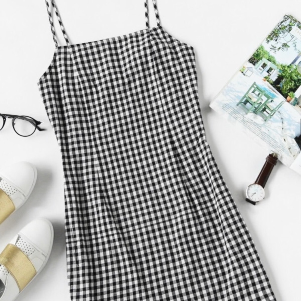 ❌ SOLD Black & White Checkered Gingham Dress! ❌